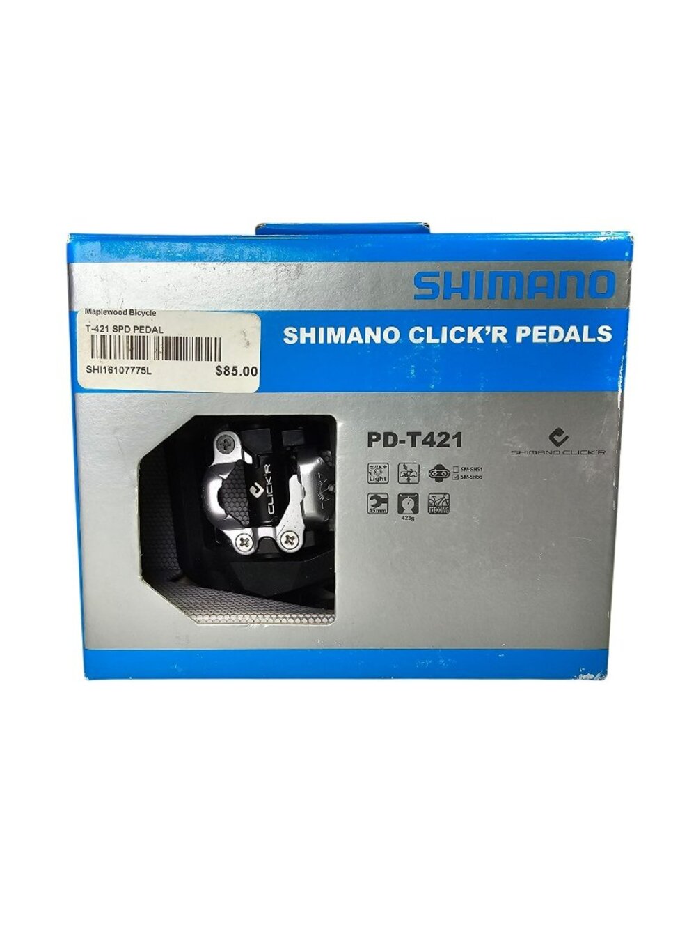 Shimano ClickR SPD Bicycle Bike Pedals NEW PD-T421 423g SM-SH56